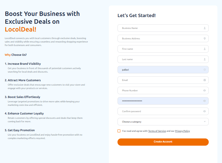Signup for Locoldeal