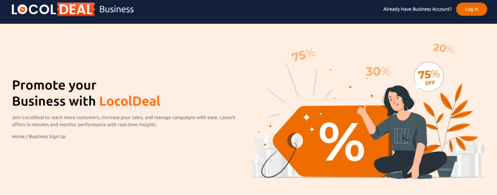 LocolDeal Signup for Business Person