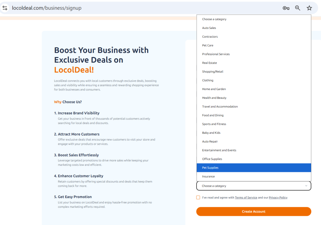 free sign up for pet care business