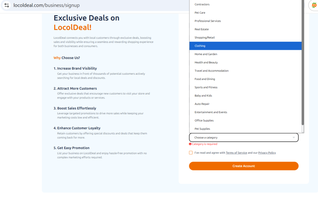 free business advertisements for clothing