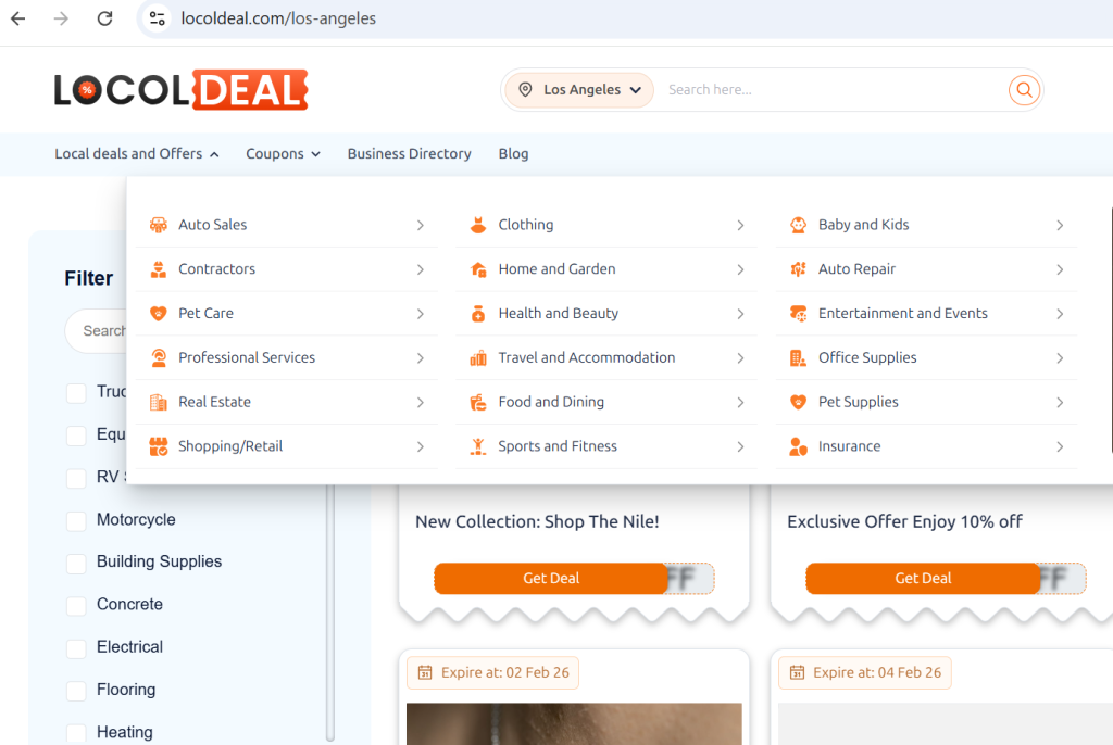 Coupons in Los angeles