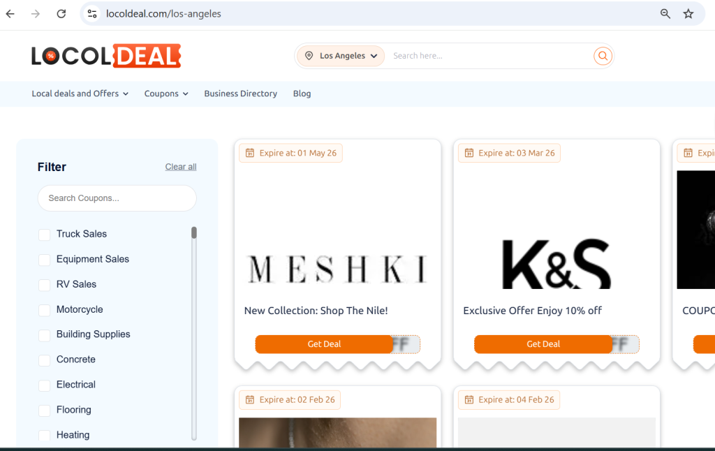 Local deals and offers in Los Angeles