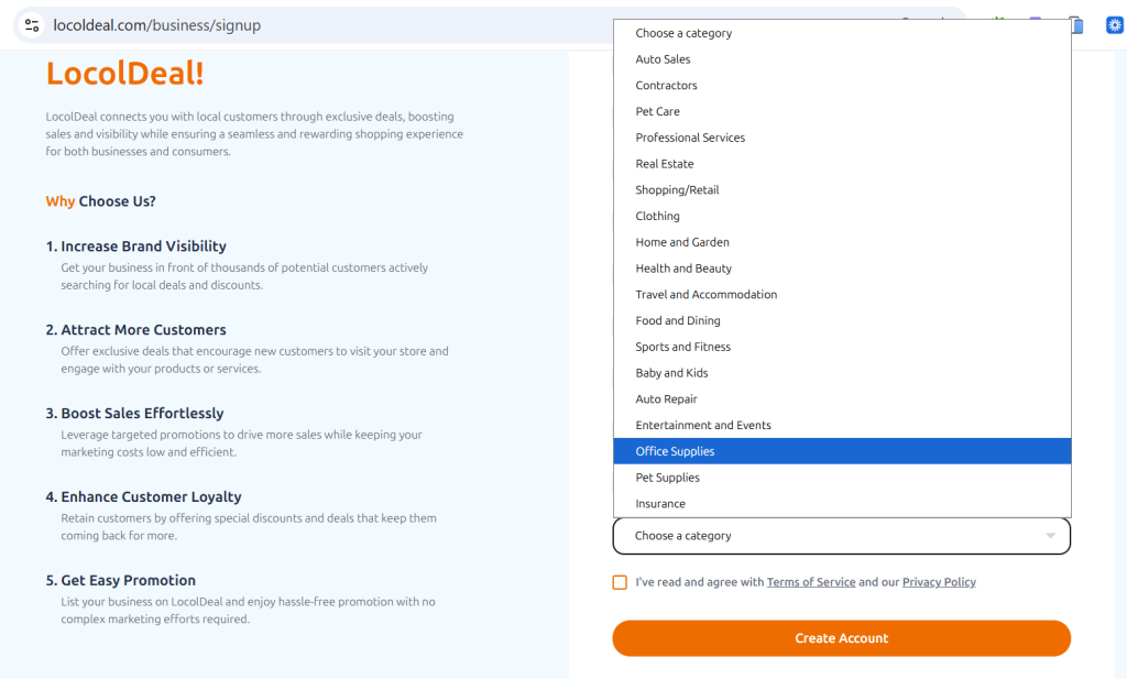 promote your online store, such as Office Supplies