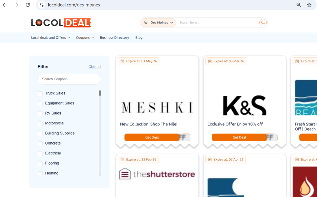 Post Business Deals in Des Moines