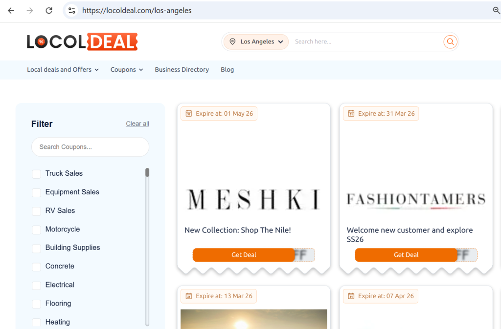 List Your Business Online in Los Angeles with LocolDeal