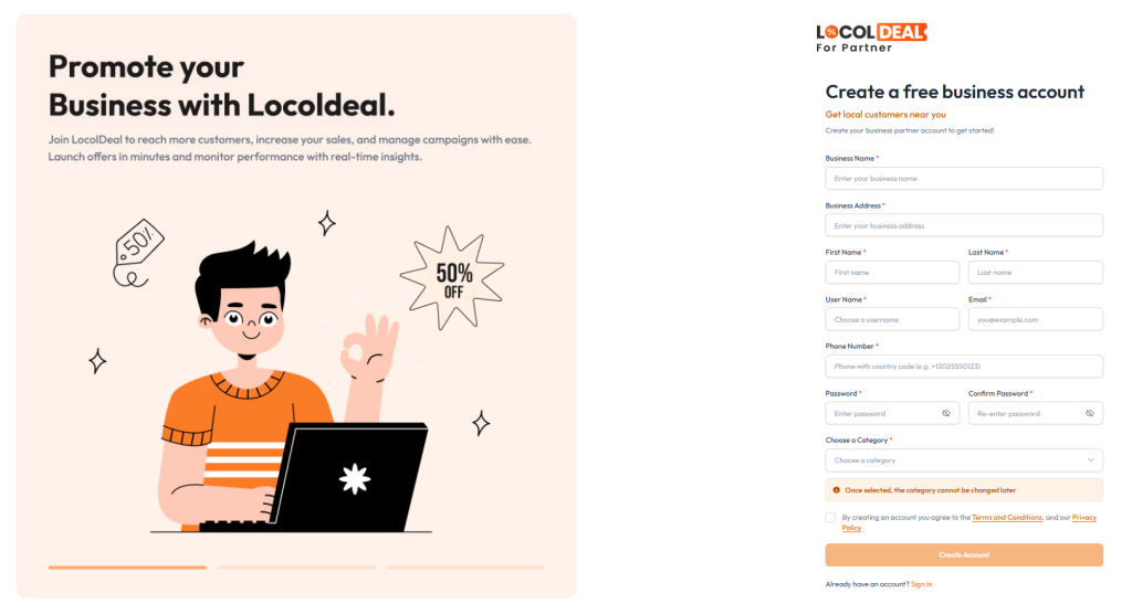 LocolDeal Signup 