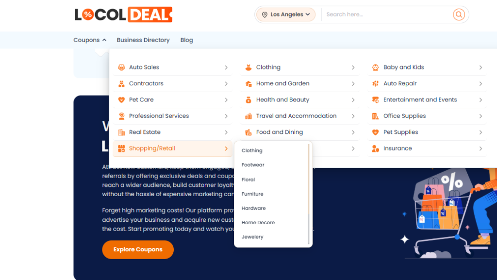 LocolDeal Shopping Category