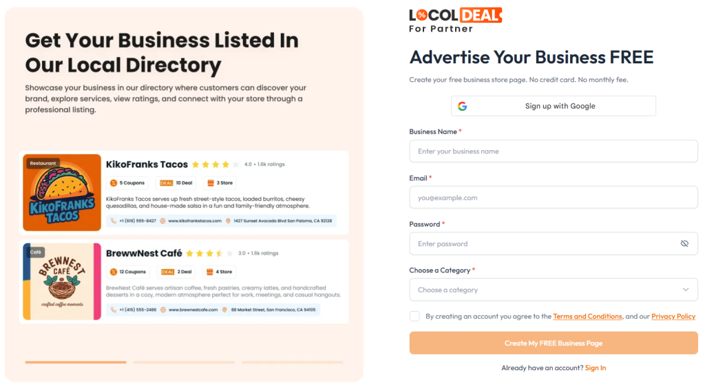 advertise your business free in New York